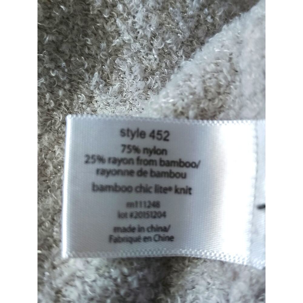 Barefoot Dreams Bamboo Chic Lite Open Front Cardigan Gray Cozy Knit Sweater M - Picture 5 of 5